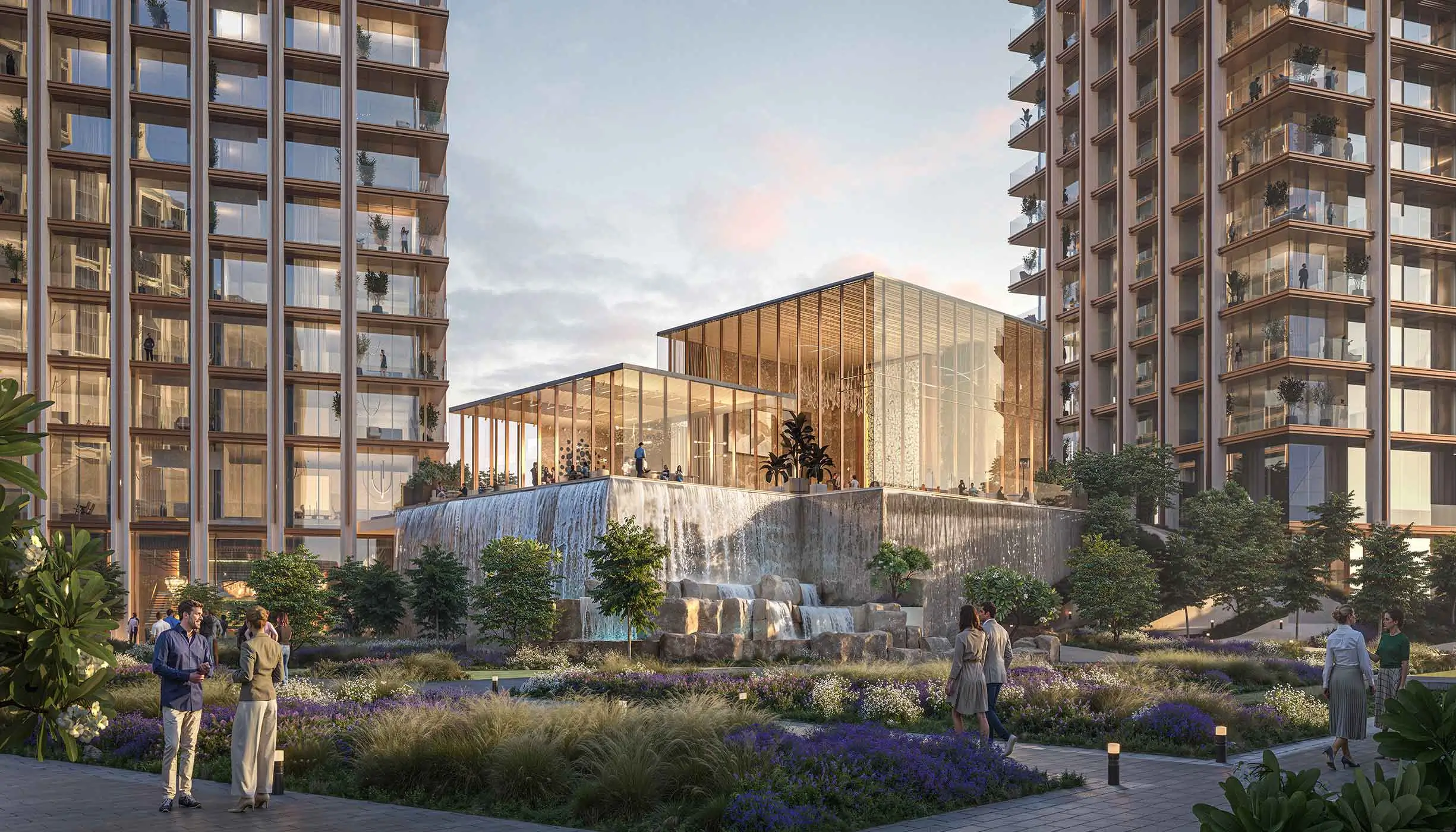 L&T Thanisandra lake-facing luxury apartments Thanisandra Main Road North Bangalore